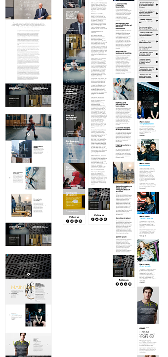 Workspace Annual Report web and mobile layouts