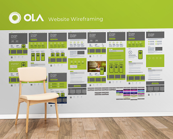 Ola Website Wireframes