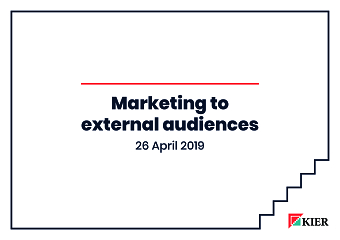 Marketing to external audiences