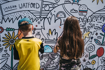 Interactive installation for Imagine Watford