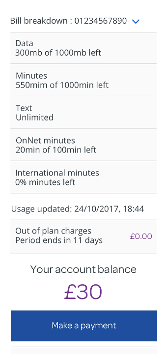 Talktalk billing app