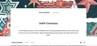 Christmas advent calendar promotion