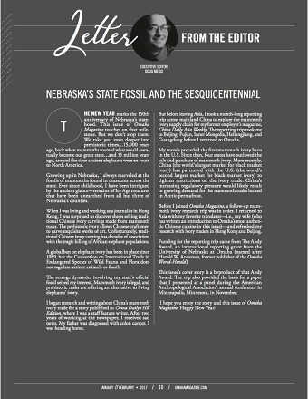 "Ice Age Tusks vs. Blood Ivory: How Nebraska’s State Fossil (the Mammoth) Feeds Global Demand fo