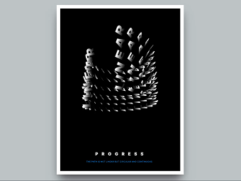 3D Kinetic Type Poster