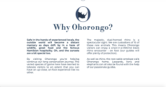 Ohorongo Safaris relaunch