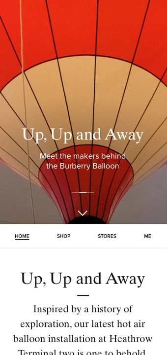 Burberry App Stories