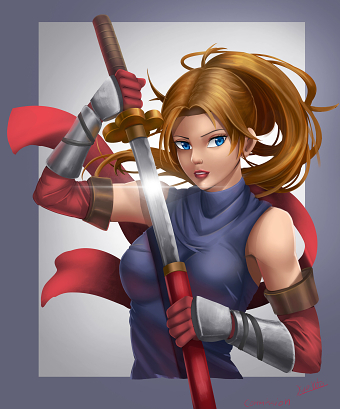 Karina the Samurai girl [ Commision] portrait