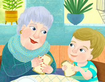 Peanut Butter and Jelly Sandwiches with Grandma