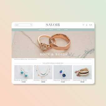 Website design for a jewelery ecommerce