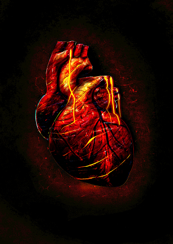 Lava Heart Fantasy Illustration