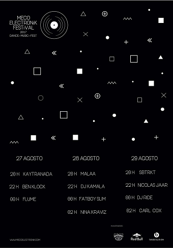 MECO ELECTRONIK FEST POSTER WITH PROGRAM