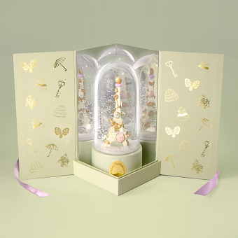 Laduree snowglobe and display case