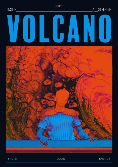 Inside a  sleeping volcano - poster/moving image