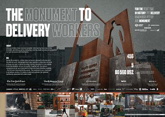 Monument to delivery workers