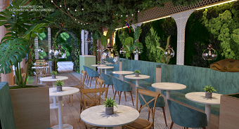 RAINFOREST THEMED CAFE DESIGN- VIRTUAL REALITY SCENE / 3D ANIMATION.