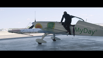 Mélanie Astles Takes to the Skies in Epic MyDay CooperVision Campaign