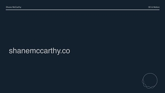 Shane Mc Carthy 2020 reel.