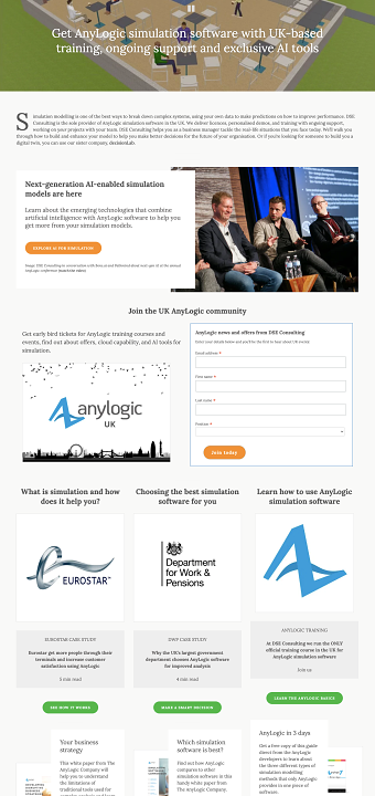 Branding + authority building for leading simulation AI experts in the UK