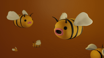Digital clay Bees