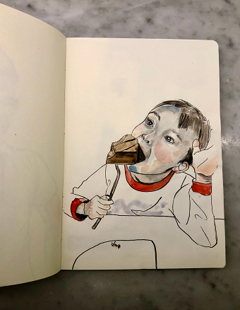 Sketchbook - Pencil / Watercolour Portraits Drawing