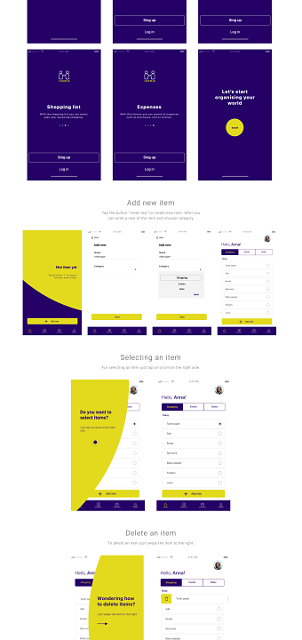 Organization application "roomie" for shared living. UX/UI Case Study.