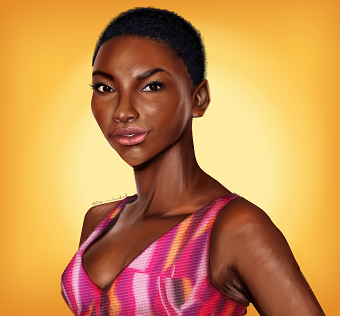 Michaela Coel Digital Portrait