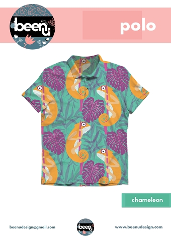 CHAMELEON PATTERN polo shirt
