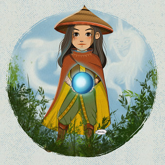 Disney Raya and the Last Dragon Illustration
