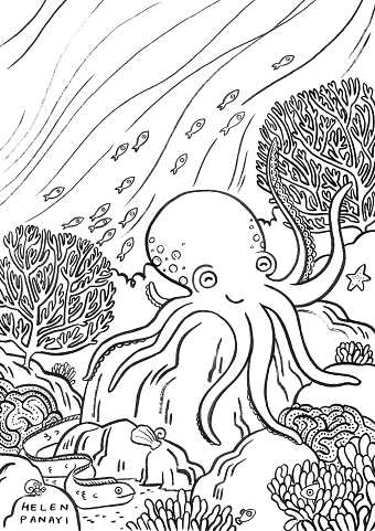 Underwater Colouring Page
