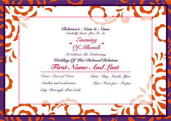 Henna Event Invite