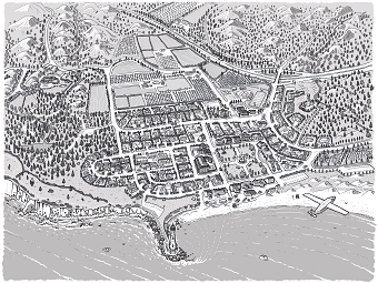 Illustrated Map for a YA fiction novel