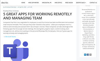 COVID19 Copywriting Project for Asana & Teams