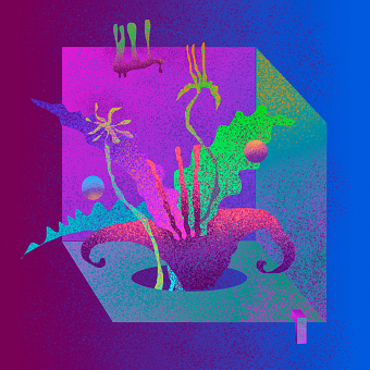 Musical composition from shapes and colors.