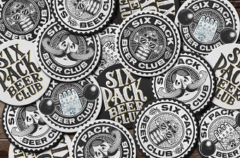 Six Pack Beer Club Logo Design and Branding
