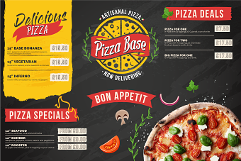 Pizza Base -  Branding / Menu Design