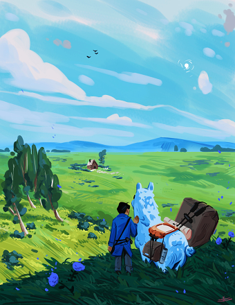 Boy and Llama