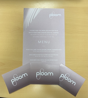 Multiple versions of a foiled menus