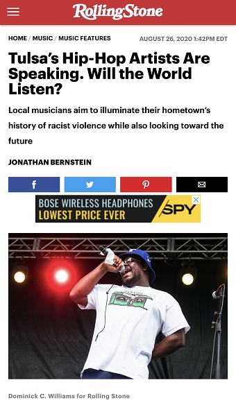 Documentary coverage for Rolling Stone