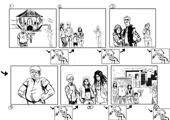 Storyboard, Anúncio Logos seguros/ Storyboard for Logo seguros commercial