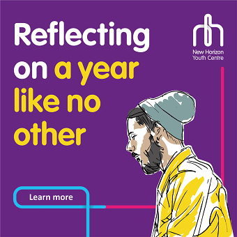 Annual report design and illustration for New Horizon Youth Centre