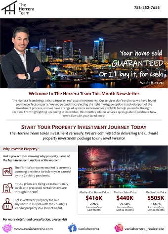 Newsletter for a US based Realtor