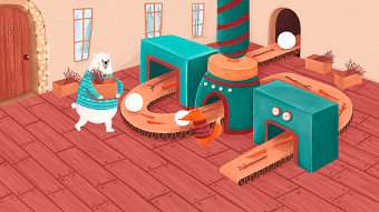 Snowman factory. Book illustration