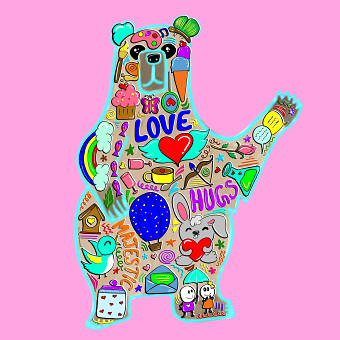 Bear Love Doodle