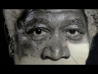 Morgan Freeman Charcoal & Graphite drawing