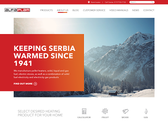 Alfa-Plam website design