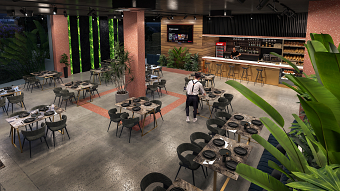 Design / 3D visualization Lobby & Restaurant
