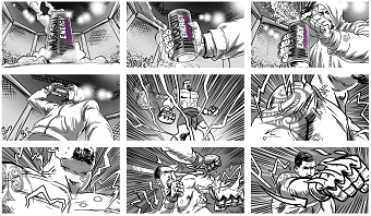 Musashi Energy drink TVC storyboards