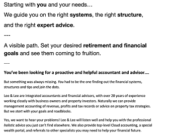 Rewriting of Accountant's website