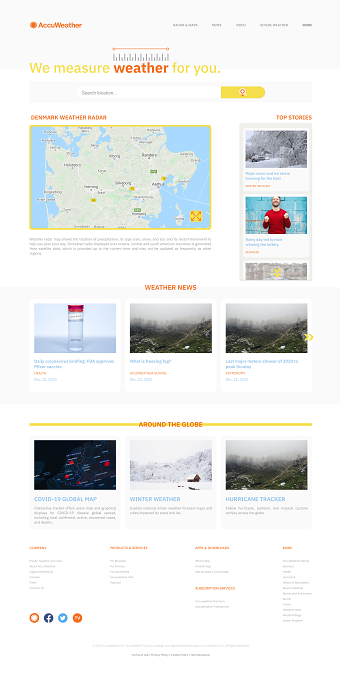 AccuWeather Landing Page Redesign