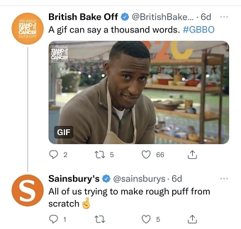 Sainsbury's x Bake Off social media